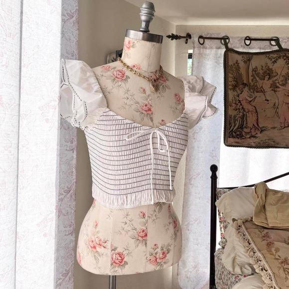 white cottagecore croptop - Picture 5 of 5